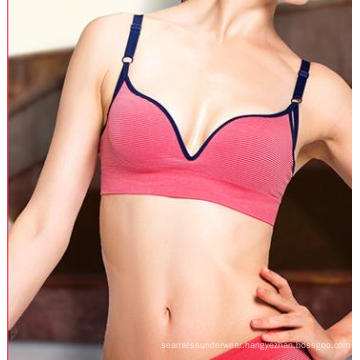 Seamless Bandeau Straps Top Bra With Stripes